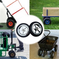 2Pcs Trolley Cart Wheel for Garden Cart All Purpose Utility Cart Trolley