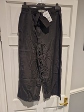 BNWT Next Culotte Tencel Lyocell Black Size 10 Trousers 85cm (59 cm leg) RRP £28