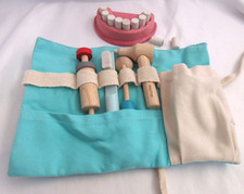 PlanToys Wooden Dentist Set Pretend Play Teeth Tools Montessori Missing Piece