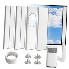 Portable AC Window Vent Kit - Complete Air MAX 60" Length, Fits 5.1"/ 5.9" Dia