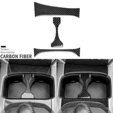 Real Carbon Fiber Center Console Water Cup Holder Cover For Toyota 4Runner 03-09
