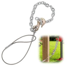 Galvanized Cable &Chain Effortless Fence Post Remover Tool Works with Jack/Lever