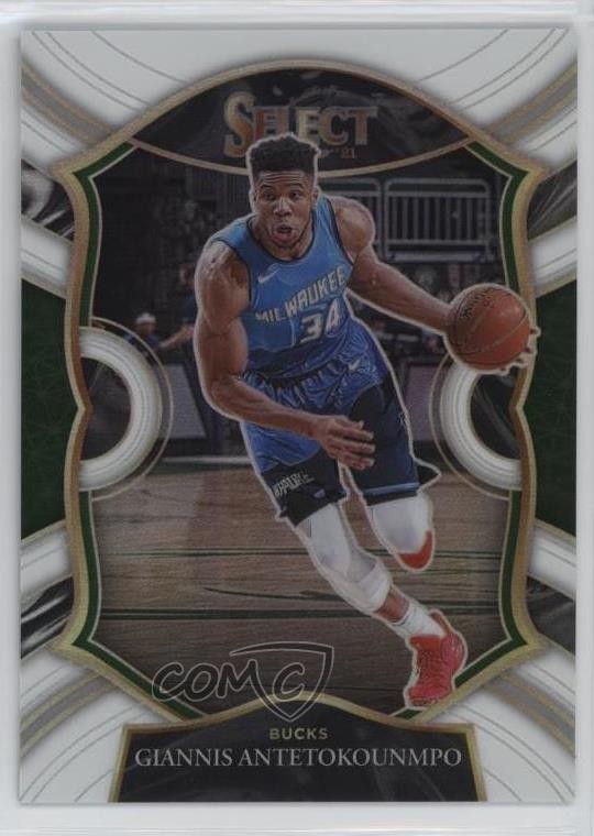 2020 Panini Select Concourse White Prizm 55/149 Giannis Antetokounmpo #54 1i3m