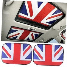Sunroof Sunshade Foldable Anti-UV UV Sun Protector Shade Union Jack Red/Blue