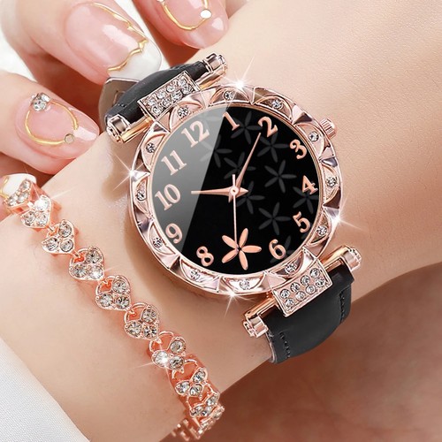 Watch For Ladies Women Girls Fashion Leather Strap Wristwatch Gift - Picture 3 of 6