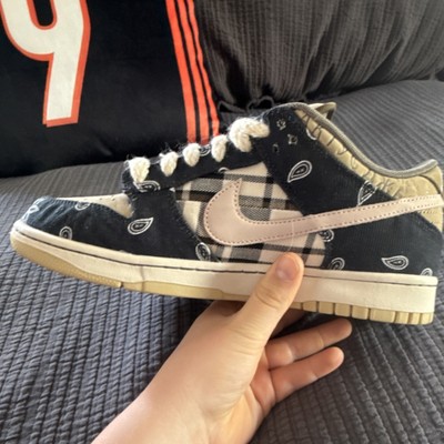 Nike SB Dunk Low Pro Travis Scott Black/Beige Skateboarding Shoes US 9 worn once