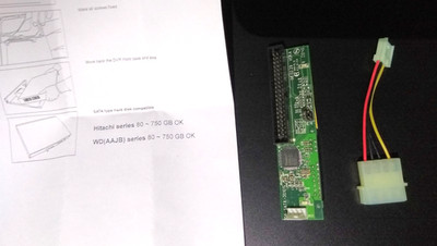 IDE / PATA to SATA Hard Drive Adapter HDD Solid State SSD ACTUAL-40pin 30101G