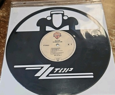 ZZ TOP ELIMINATOR LP VINYL ART LASER ETCHED CUTOUT SUITABLE FOR FRAMING 