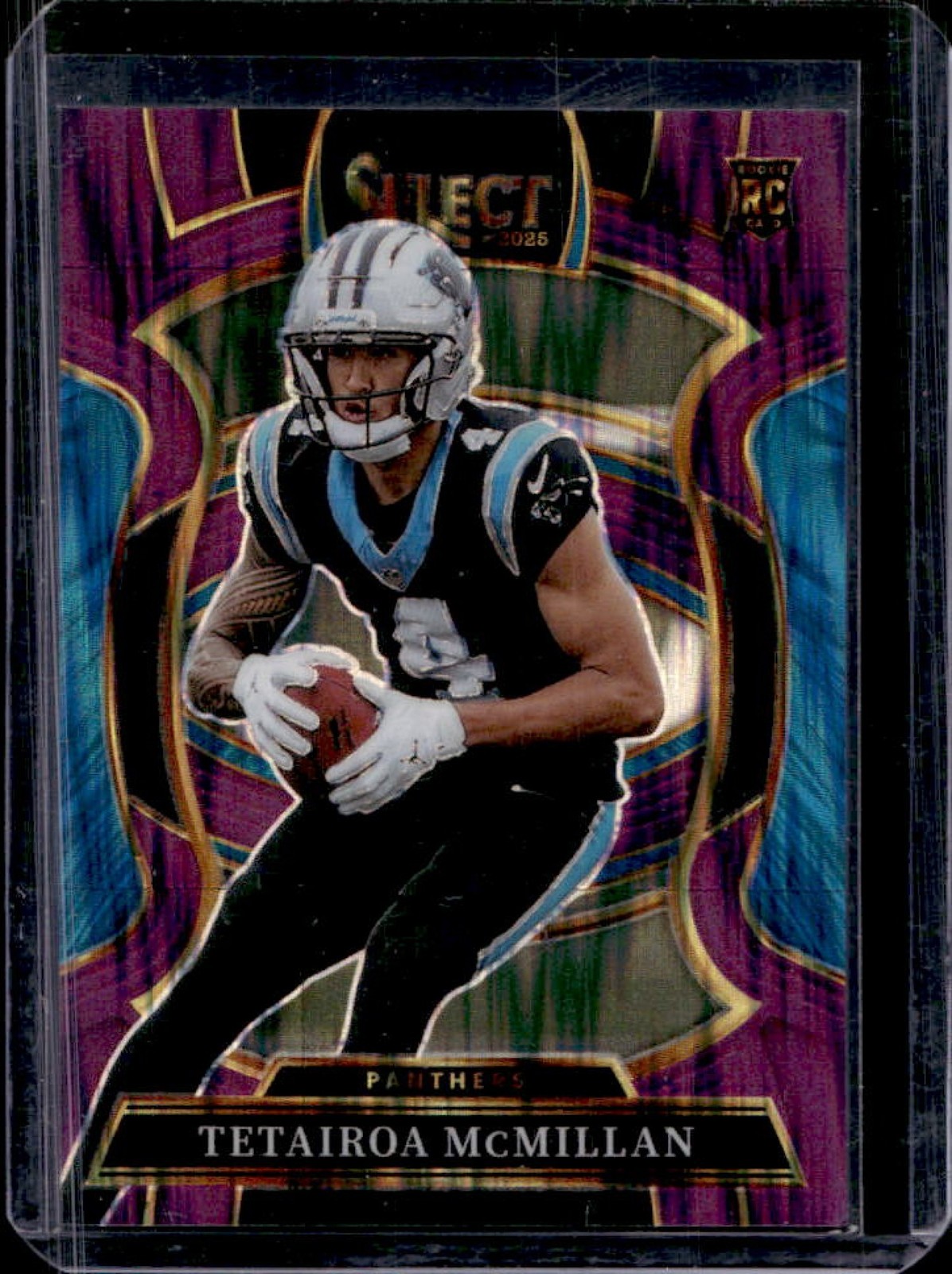 2025 Panini Select Tetairoa McMillan Concourse RC Purple Prizm Shock #/699