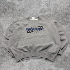 Vintage 90s heather grey face off kings island crewneck