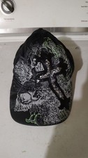 Men s Black/White/Green Baseball Cap Skull Gr...