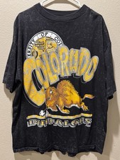 Vintage University of Colorado Buffaloes Capitol Graphics Black T-Shirt Mens XXL