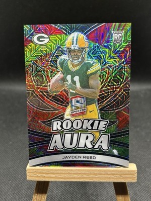 2023 Panini Spectra - Rookie Aura Jayden Reed #RA-JR Meta Prizm /25 (RC) Packers