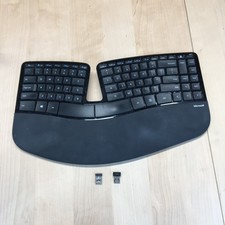 Microsoft Sculpt Ergonomic Wireless Keyboard Desktop Black Dongle 1559 Surface