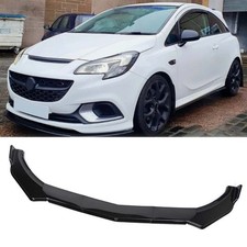 Lower Front Bumper Lip Splitter Spoiler Gloss black For Vauxhall Corsa MO UK