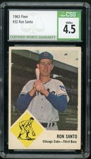 RON SANTO 1963 Fleer #32 Chicago Cubs Hall of Fame HOF CSG 4.5 VG/EX+