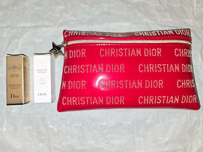 Dior rot christlich Dior Make-up Kosmetiktasche Tasche mit zwei Minis kommt wie gesehen