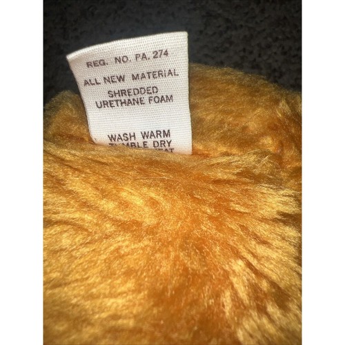 Oso de peluche Fisher Price 1975 vintage 11" naranja Freddy - Squeaker funciona muy bien - Imagen 4 de 5