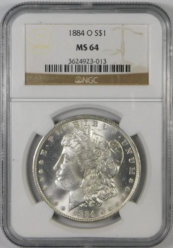 1884-O $1 Morgan Silver Dollar Coin NGC MS64