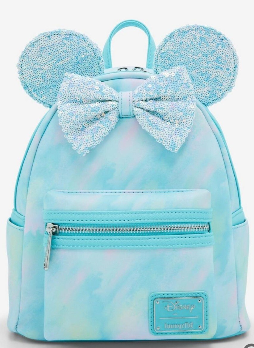 Loungefly Disney Minnie Mouse Sequin Bow Mini Backpack  display picture 1