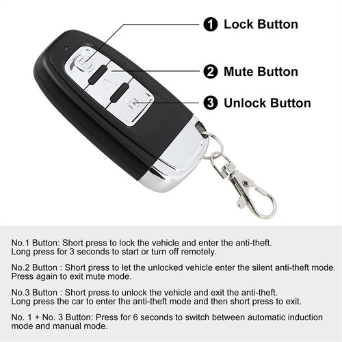 Sistema de alarma de arranque del motor de entrada sin llave botón pulsador parada de arranque remoto EE. UU. P9Z2 - Imagen 6 de 12