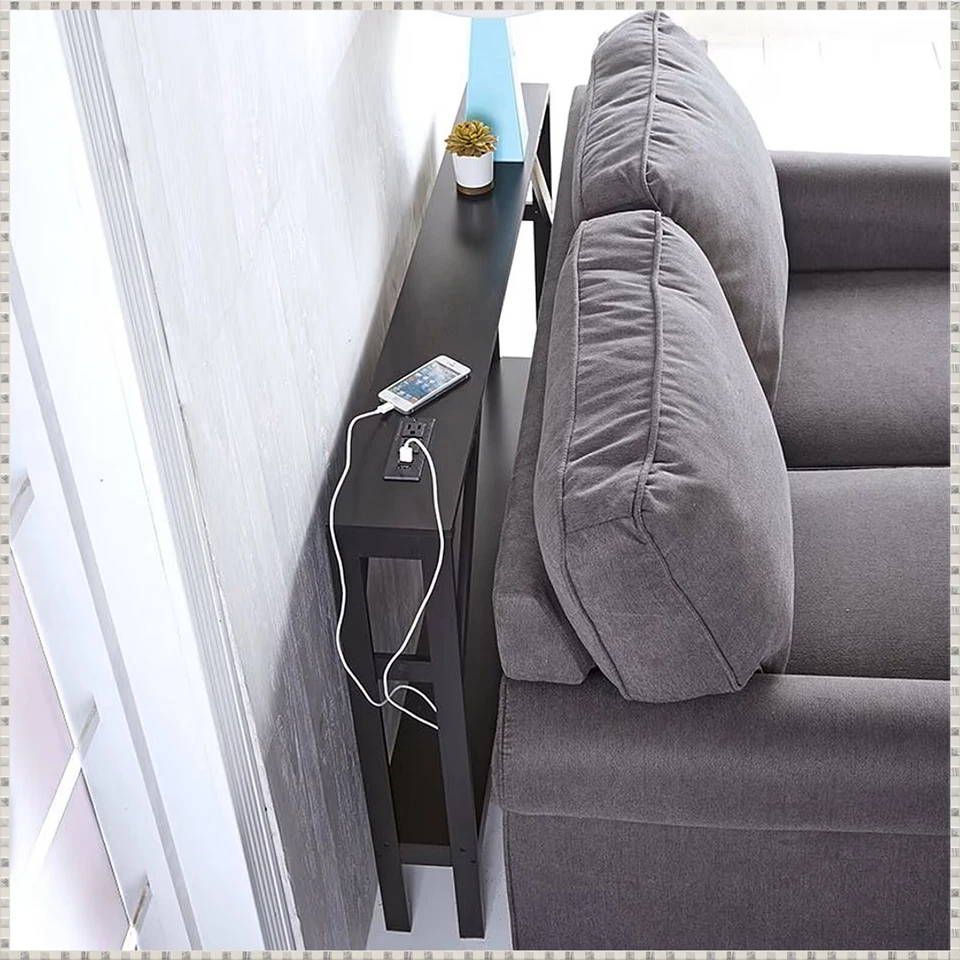 Slim Space Saver Accent Console Table Outlet USB Entryway Hallway Sofa~ 3 COLORS - Image 2 of 4