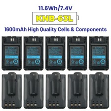 Batería de iones de litio de repuesto 10 piezas KNB-63L 1600mAh para Kenwood TK-2000 TK-3000/3501