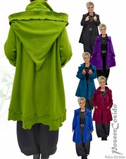 PoCo LAGENLOOK Fleece Jacke Kurz-Mantel 44 46 48 50 52 54 56 58 L-XL-XXL-XXXL 