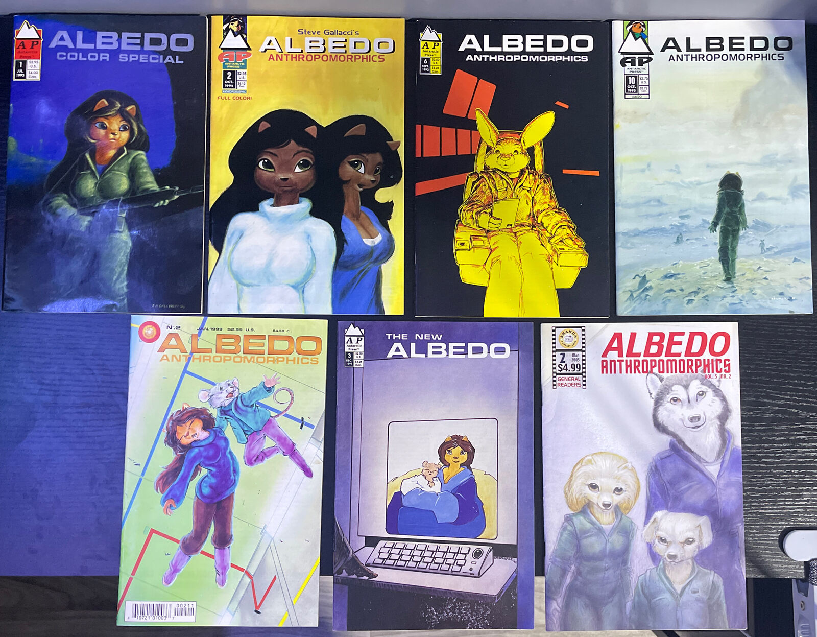Albedo Anthropomorphics Lot Various 1,2,2,2,3,6,10 From 1991-2005 7 Books