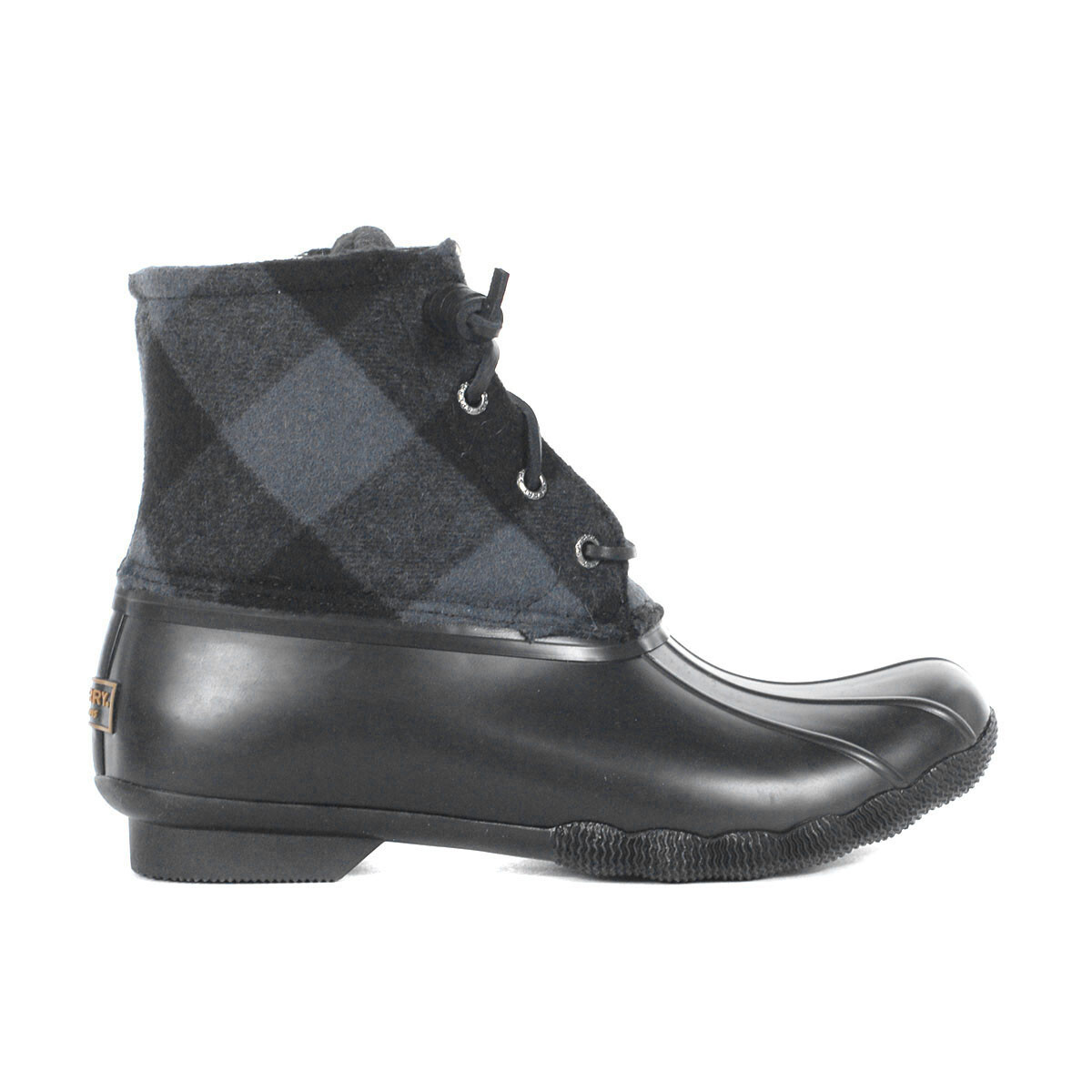 Женские ботинки из черной утиной кожи в клетку Saltwater Buffalo в клетку от Sperry Top-Sider STS88316 20190₽