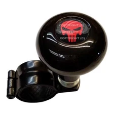 Black Steering Wheel Suicide Spinner Handle Knob Car Truck PUNISH SKULL RED