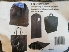 5 in 1 Canvas Praktische Reisetasche Organizer Set Brandneu in Verpackung