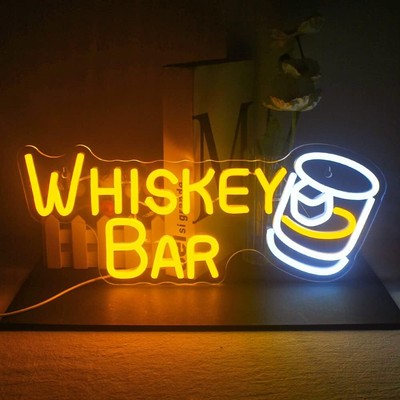 Whiskey Bar Neon Sign Led Lights For Wall Decor colorful-whiskey bar 
