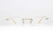 YOSHI MACHIDA Y-01 PG Vintage Eyeglasses Glasses Rimless  Bicolor Gold TITANIUM