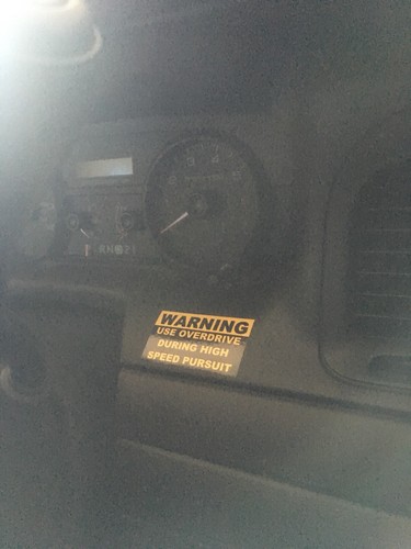 P71 Crown Vic Police Interceptor Overdrive Pursuit Decal Sticker OE ...