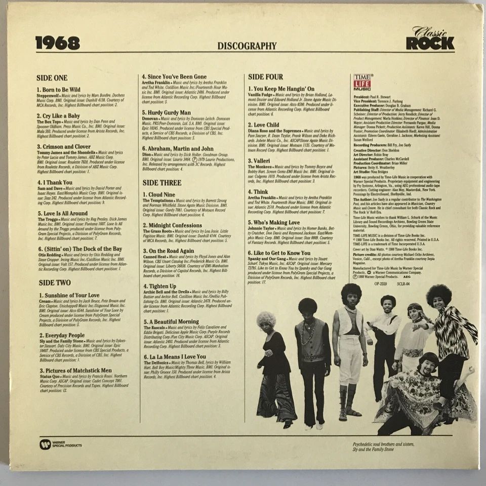 CLASSIC ROCK 1968 VINYL 2-LP TIME LIFE WARNER BROS USA 1988 MINT Foto 2 de 3