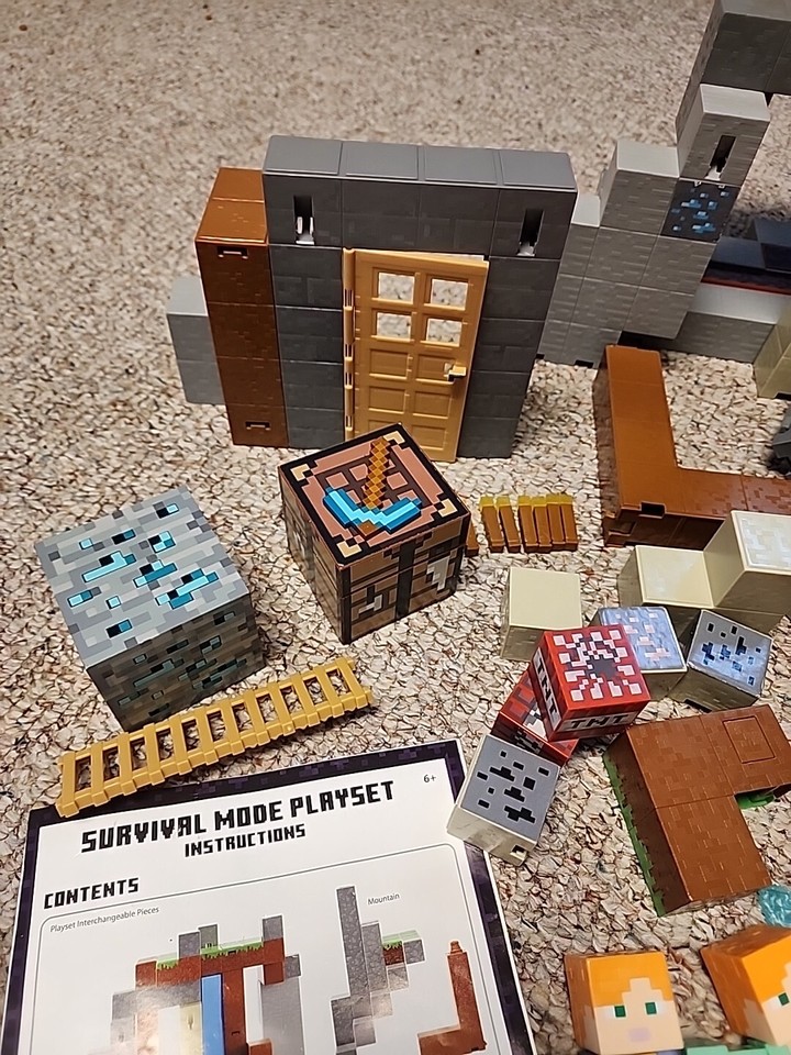 Mattel Mojang Minecraft Survival Mode Playset Complete With Exyras eBay
