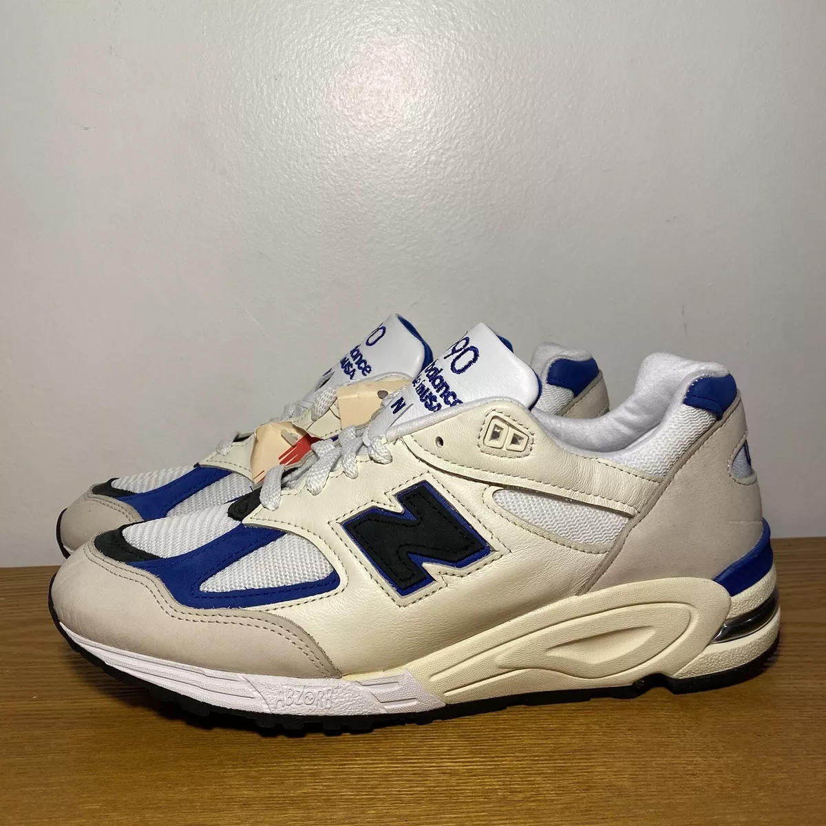 New Balance Teddy Santis 990v2 Made in USA White Blue M990WB2 Men's Size 11