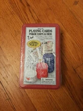 Deluxe Playing Cards Poker Chips And Dice Cardinal New