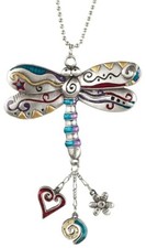 DRAGONFLY GANZ CAR CHARM WITH CHAIN FOR REAR-VIEW MIRROR
