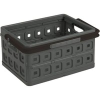 Sunware Square Klappbox - 24 Liter Mit Griff - 435X310X213Mm - Anthrazit/Schwarz