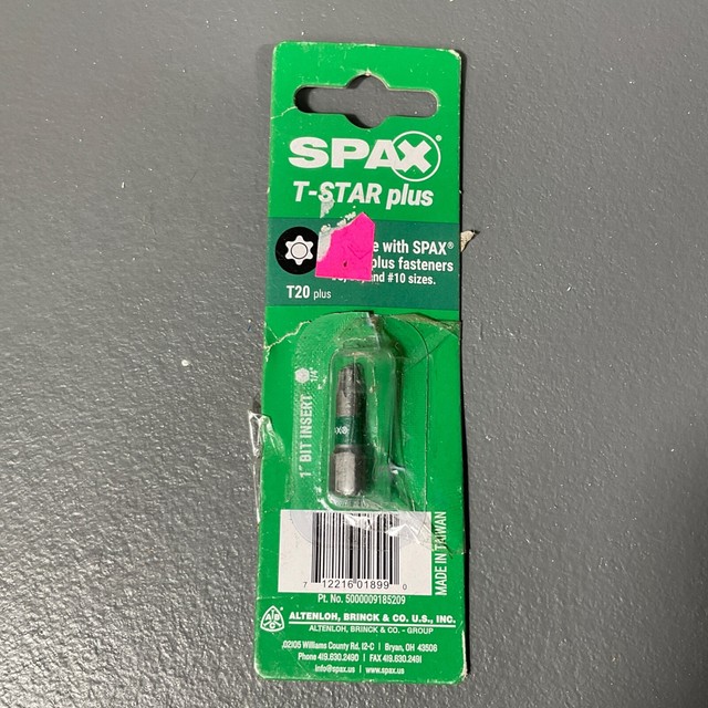 SPAX Steel Tstar Plus Screwdriver Bit 5000009185209 1 Each for sale online eBay