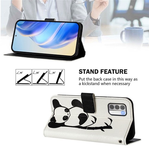Butterfly Cat Flower Marble Wallet Phone Case For Nokia C32 C02 G22 G42 G11 XR20 - Picture 24 of 75