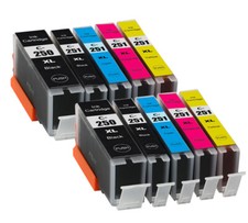 10 PK PGI-250 CLI-251 250/251 XL Ink Set for Canon MX920 MG5522 MG5520 MG5620