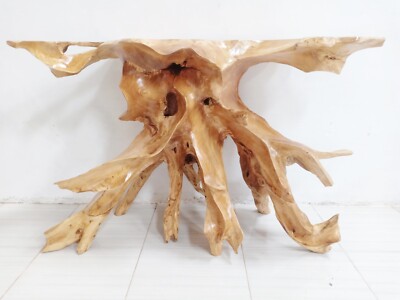 49'' Console Table Carved Teak Root wood, One-of-a-kind