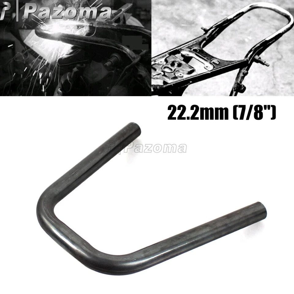 Marco de asiento trasero tubo gris plata 7/8" aro extremo rastreador para Honda CBR1000F Suzuki Foto 2 de 4