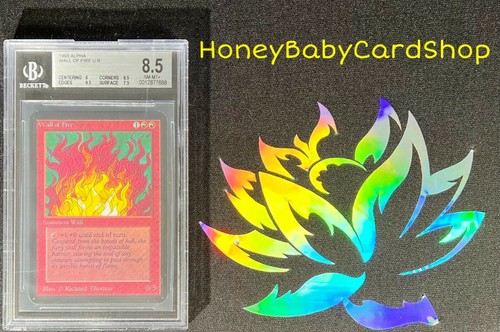 MTG Limited Edition Alpha 1993 Wall of Fire BGS 8.5 NM/MT+ Old School 93/94 - Picture 4 of 6