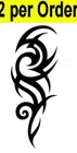 2 x Celtic Tribal Temporary Fake Tattoos Waterproof Body Flash Art Transfers