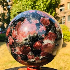 6860G Natural astrophyllite quartz "fireworks stone" crystal ball therapy 297