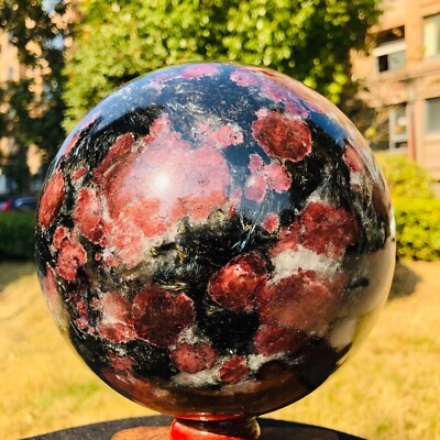 6860G Natural astrophyllite quartz ''fireworks stone'' crystal ball therapy 297